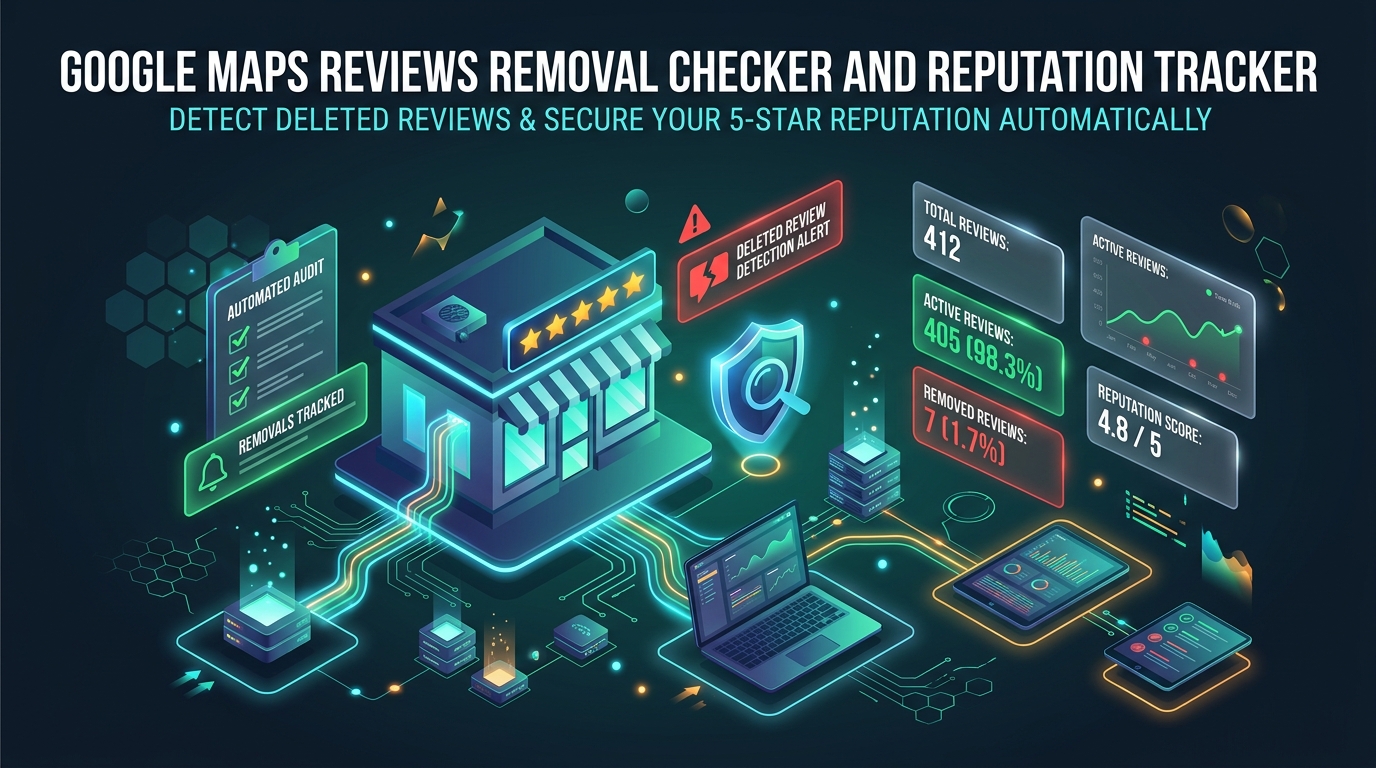 Google Maps Reviews Removal Checker & Change Tracker API Banner