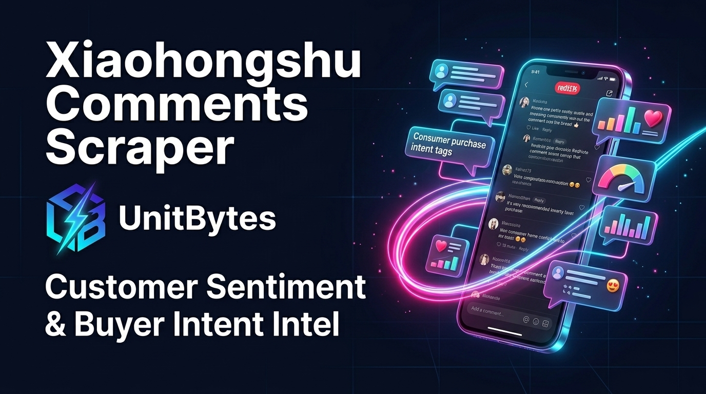 Xiaohongshu (RedNote) Comments & Sentiment Scraper API Banner